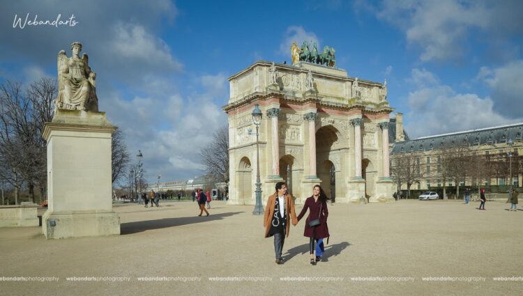 USA couple at paris outdoor photoshoot